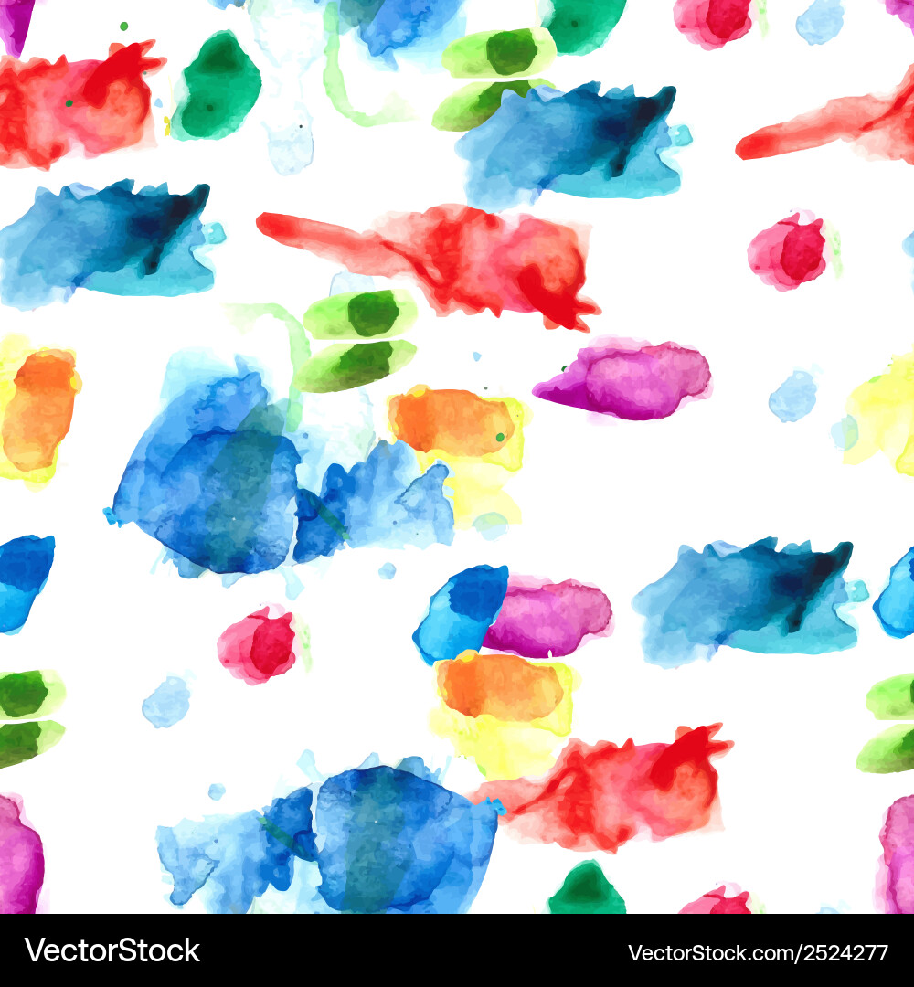 Watercolor Spray Paint Splash Pattern Vector Image