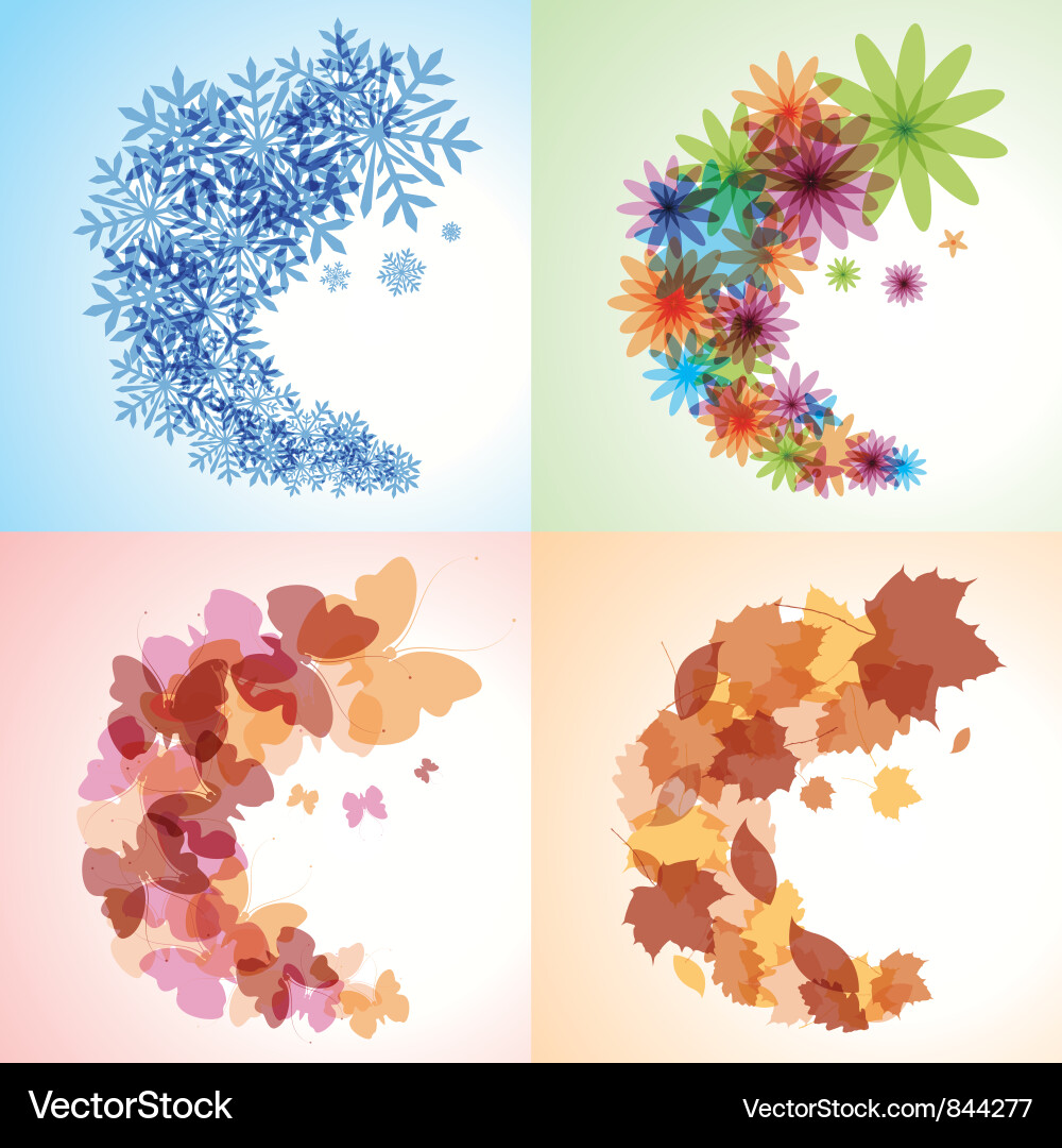 Winter spring summer autumn Royalty Free Vector Image
