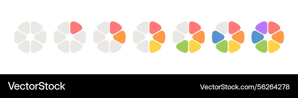 Circle division infographic loading set pie chart Vector Image
