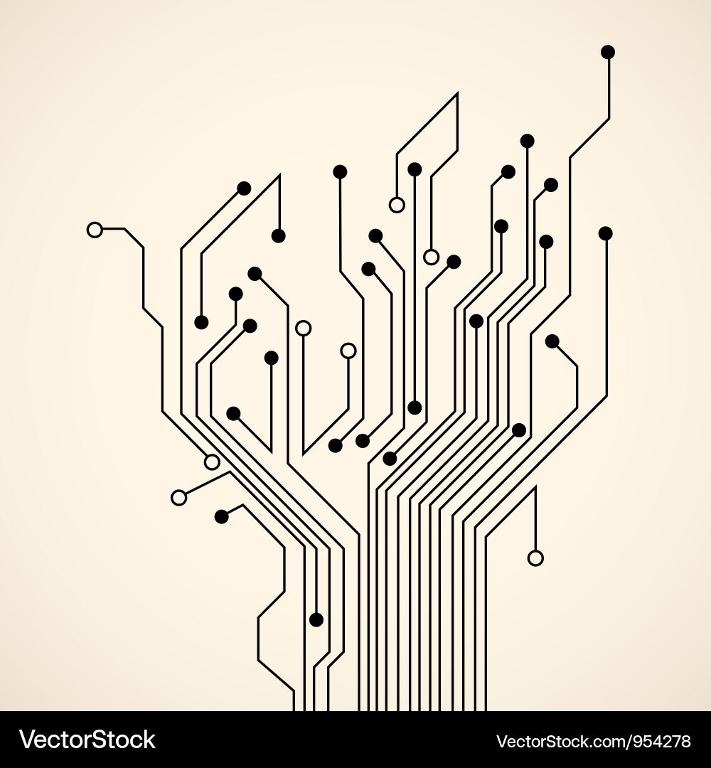 Circuit Tree Network vector image