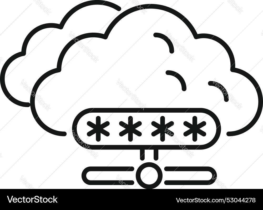 Cloud computing security system protecting data Cloud computing security system protecting data vector image