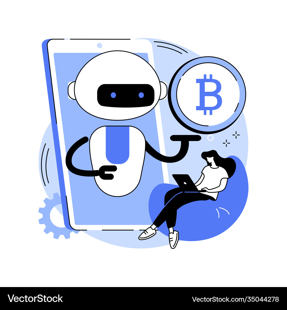 Crypto trading bot abstract concept – Royalty-Free Vector | VectorStock