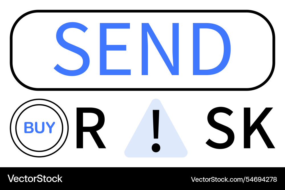 Decision-making buttons with send buy risk Vector Image