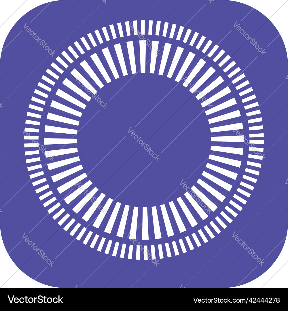 Geometric circle element with dashed lines Vector Image