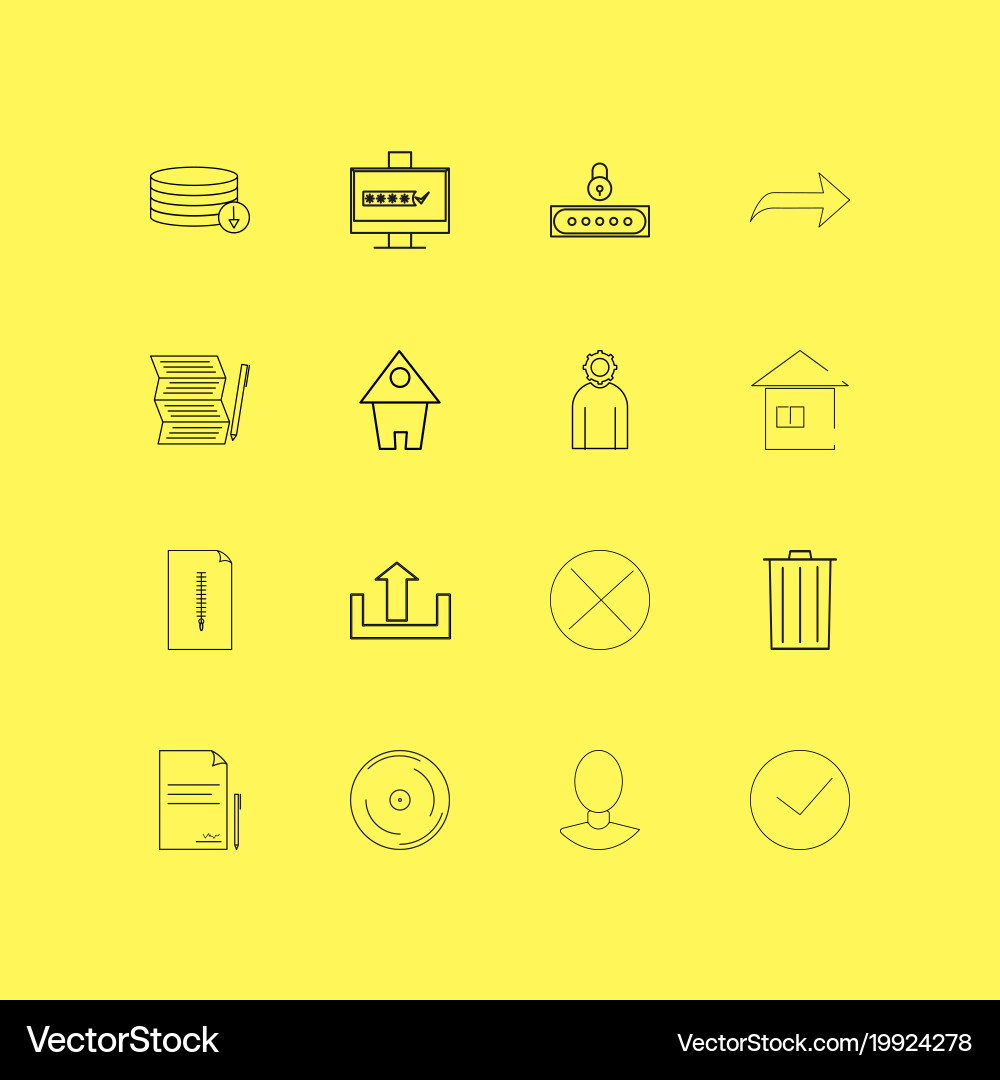 Internet of things linear icon set simple outline vector image