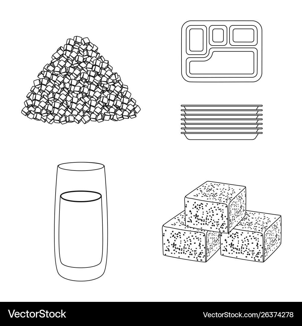 Isolated object sugar and field symbol set Isolated object sugar and field symbol set vector image