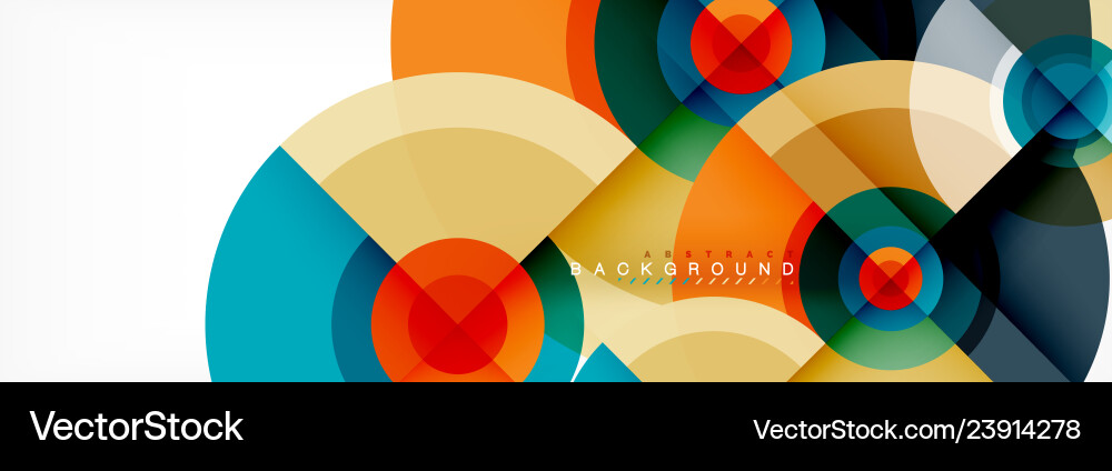 Minimal geometric circles and triangles abstract Vector Image