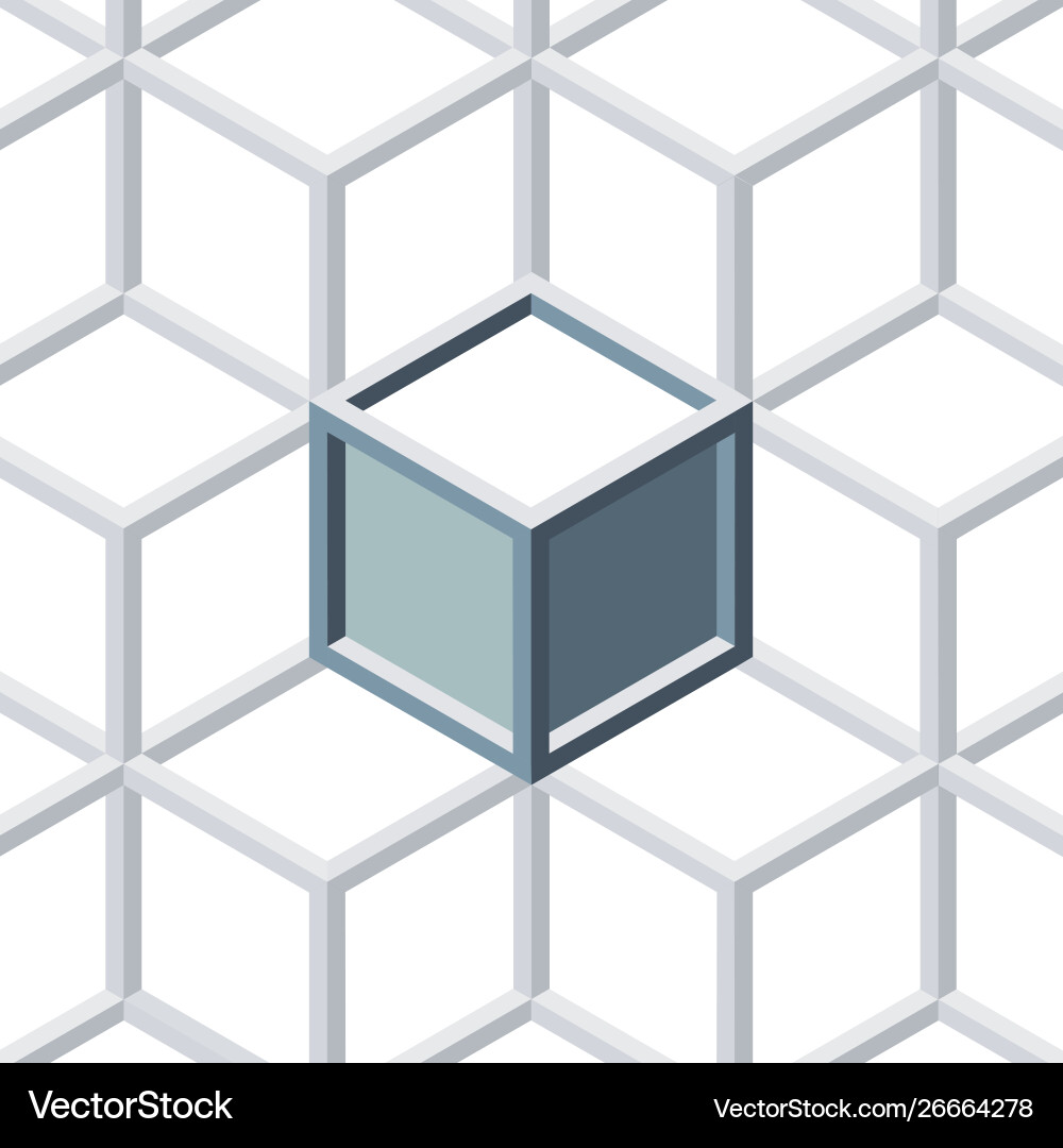 Poster with block chain shapes Poster with block chain shapes vector image