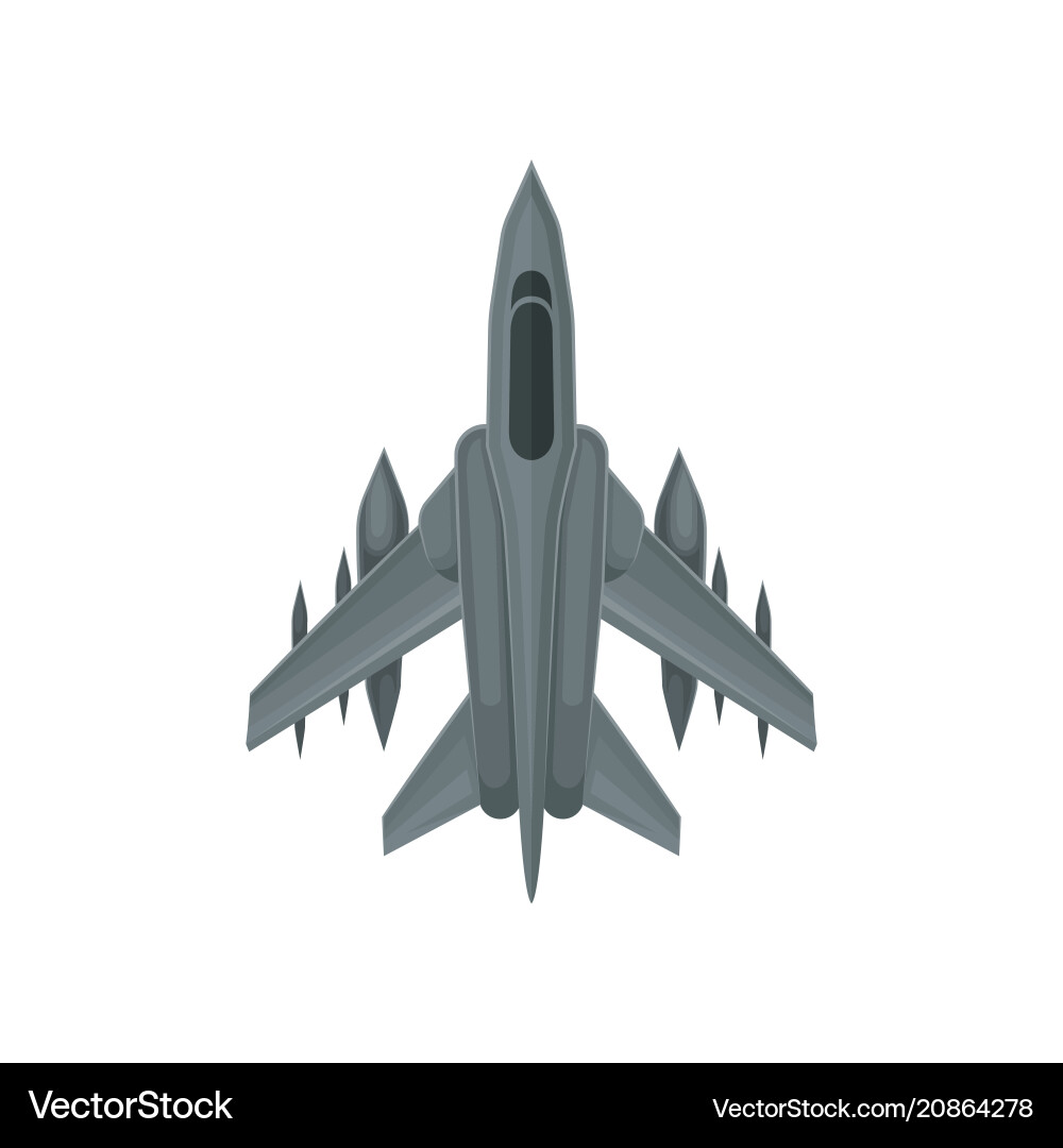 Powerful fighter jet fast military aircraft Powerful fighter jet fast military aircraft vector image