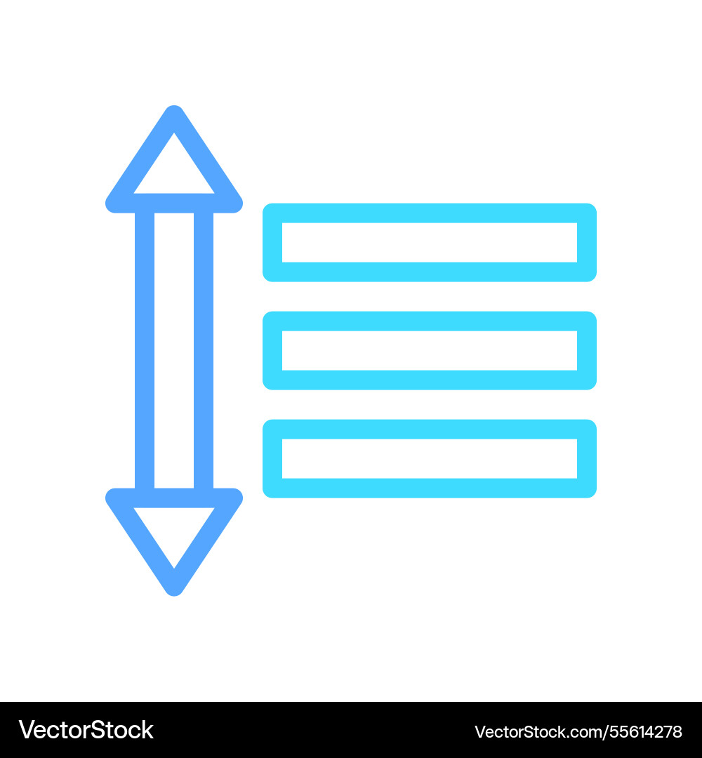 Sort and filter icon for user interface design vector image