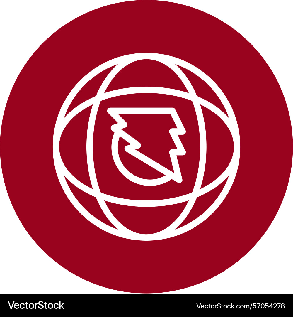 Swift surge line circle style icon design Vector Image