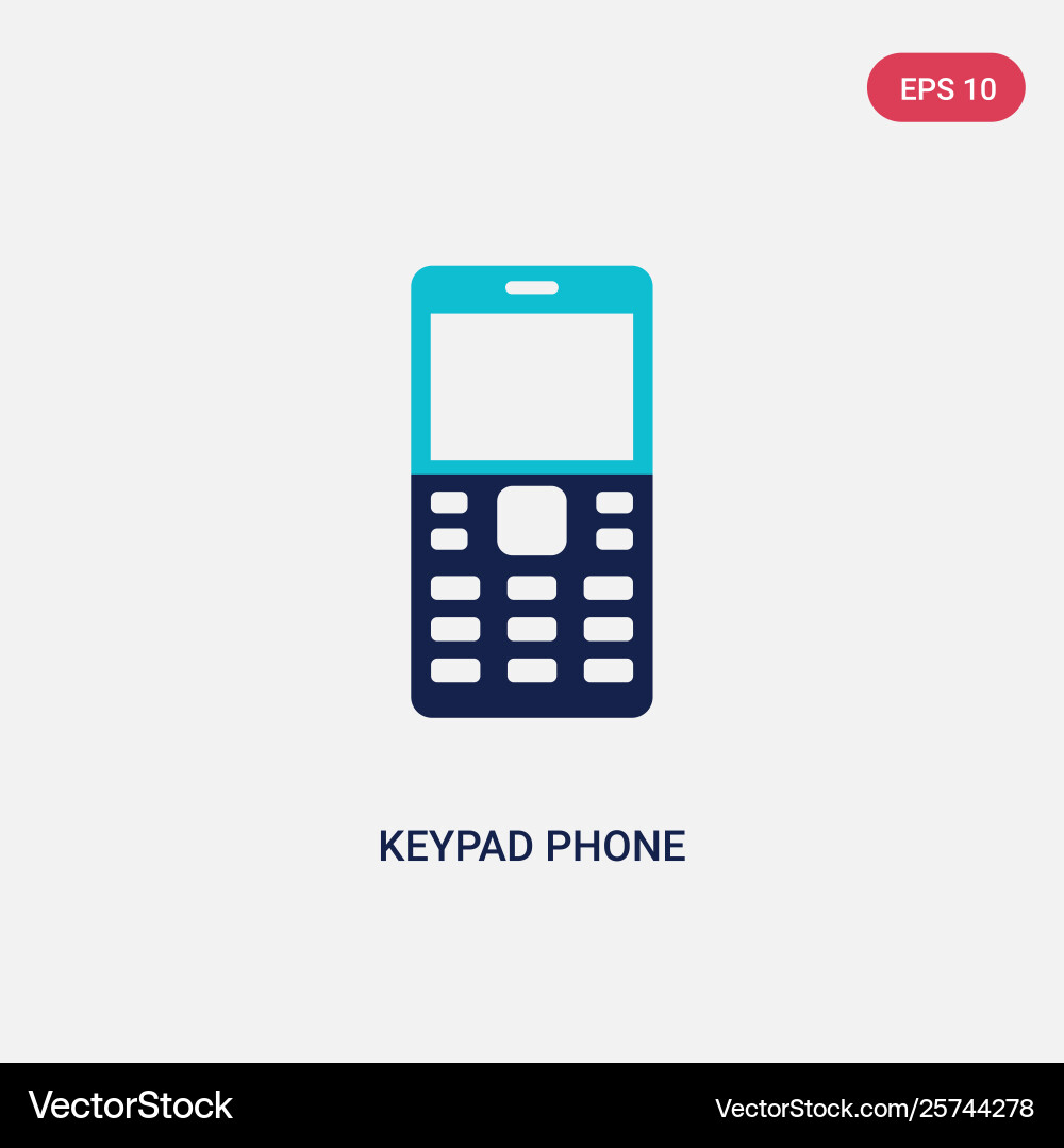 Two color keypad phone icon from hardware concept Two color keypad phone icon from hardware concept vector image