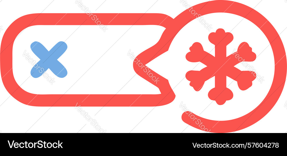 Winter action button icon cold weather feature Vector Image