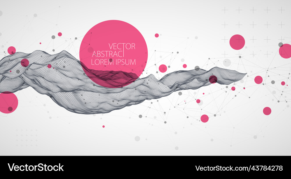 Wireframe background with plexus effect Wireframe background with plexus effect Vector Image