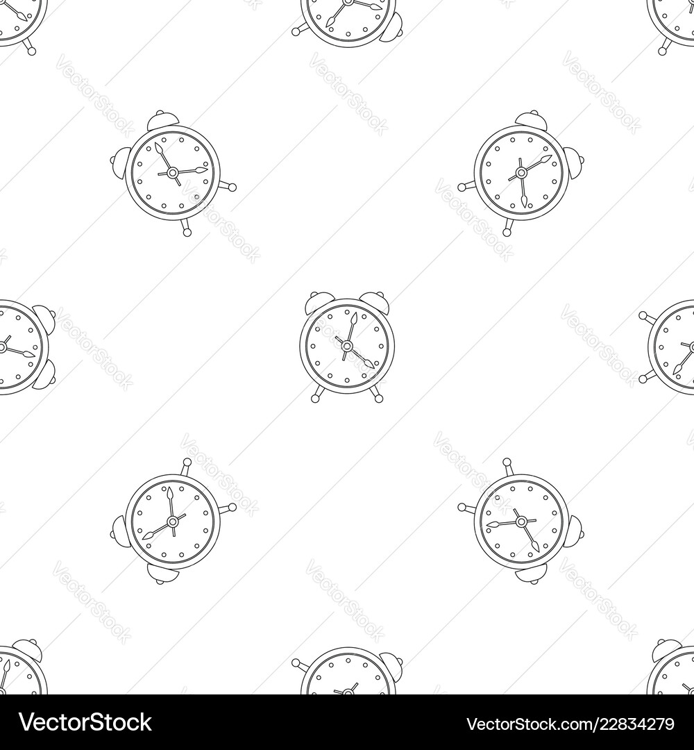 Alarm clock pattern seamless Alarm clock pattern seamless vector image