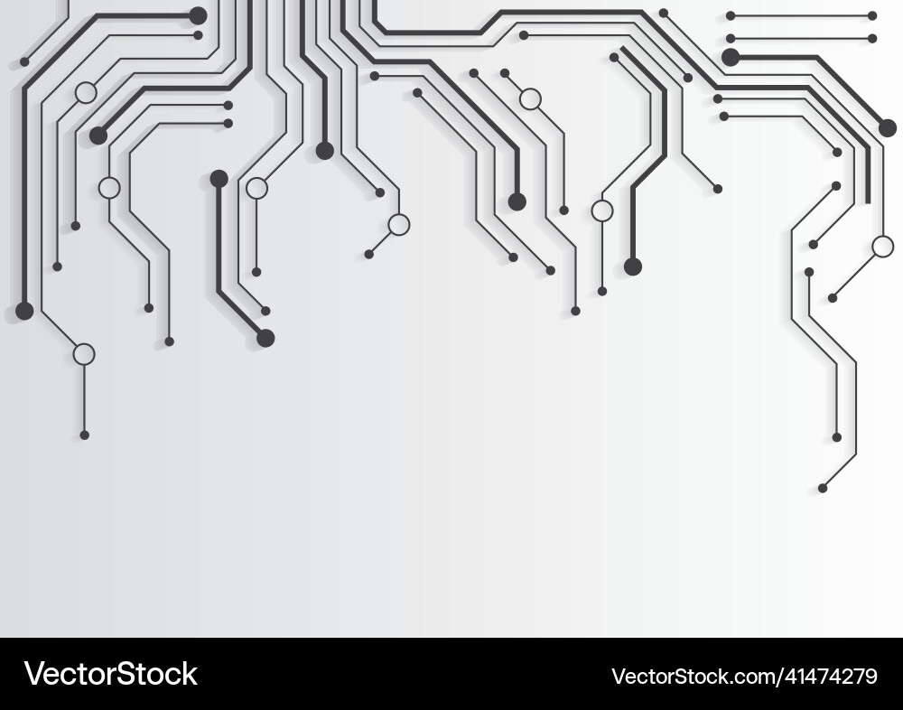 Circuit technology background with hi-tech digital Vector Image
