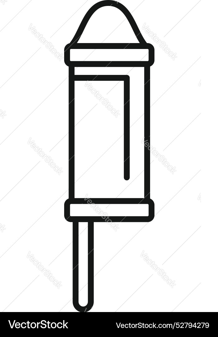 Classic firework rocket exploding with a stick Classic firework rocket exploding with a stick vector image