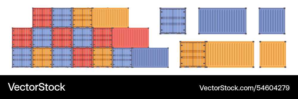 Container cargo for shipment industry Royalty Free Vector