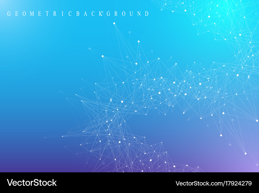 Geometric abstract background with connected line Vector Image