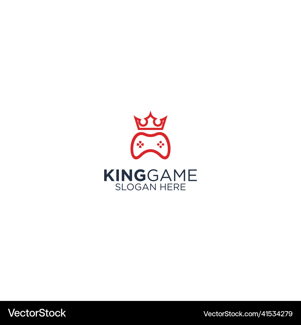King and game controller logo design template Vector Image