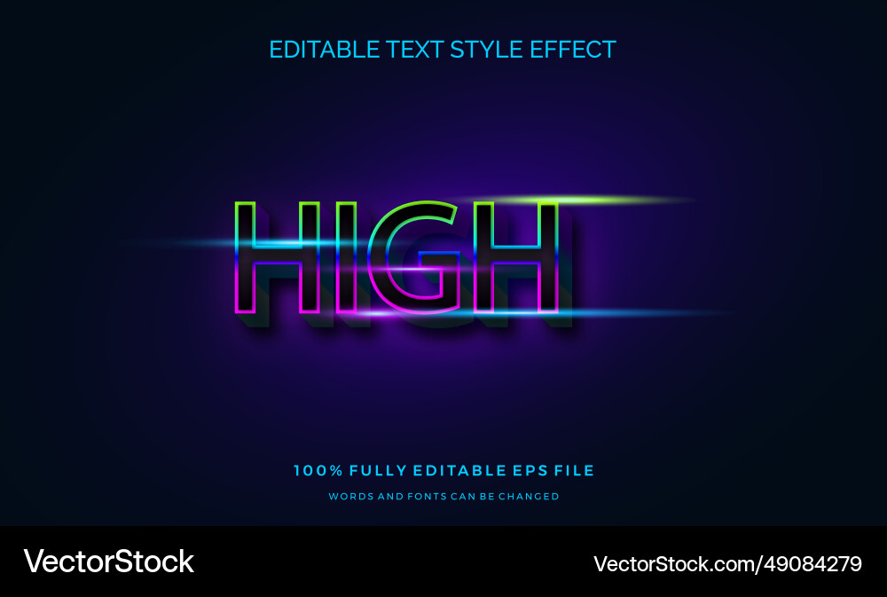 Modern editable text style effect gradient color Modern editable text style effect gradient color vector image