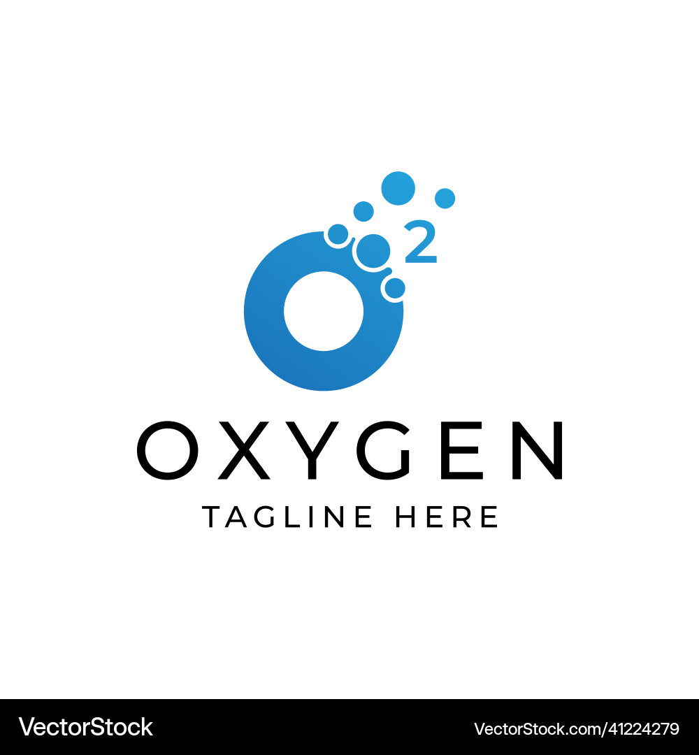 Modern oxygen logo design Modern oxygen logo design vector image