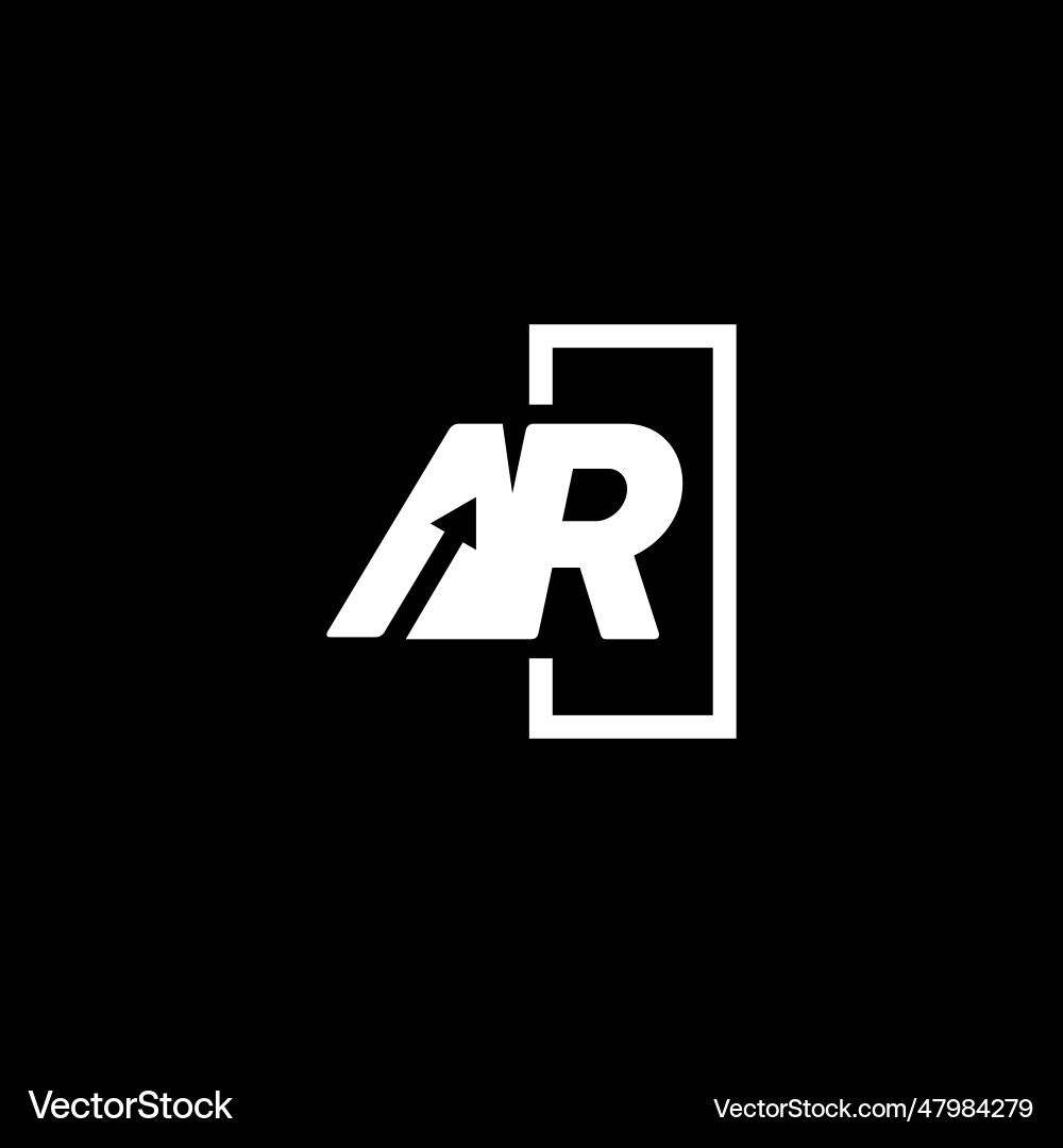 Rechteckiges Initial-Logo mit Pfeil nach oben Rechteckiges Initial-Logo mit Pfeil nach oben vektorbild