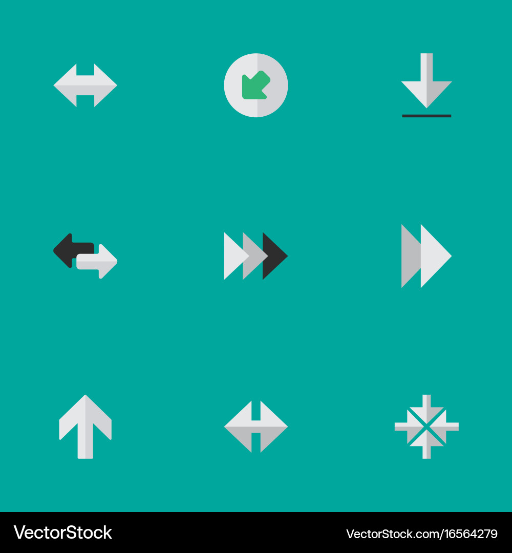 Set of simple pointer icons Vector Image