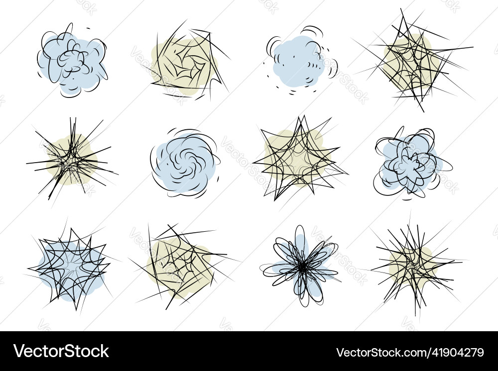 Swirl design elements abstract curve cartoon vector image