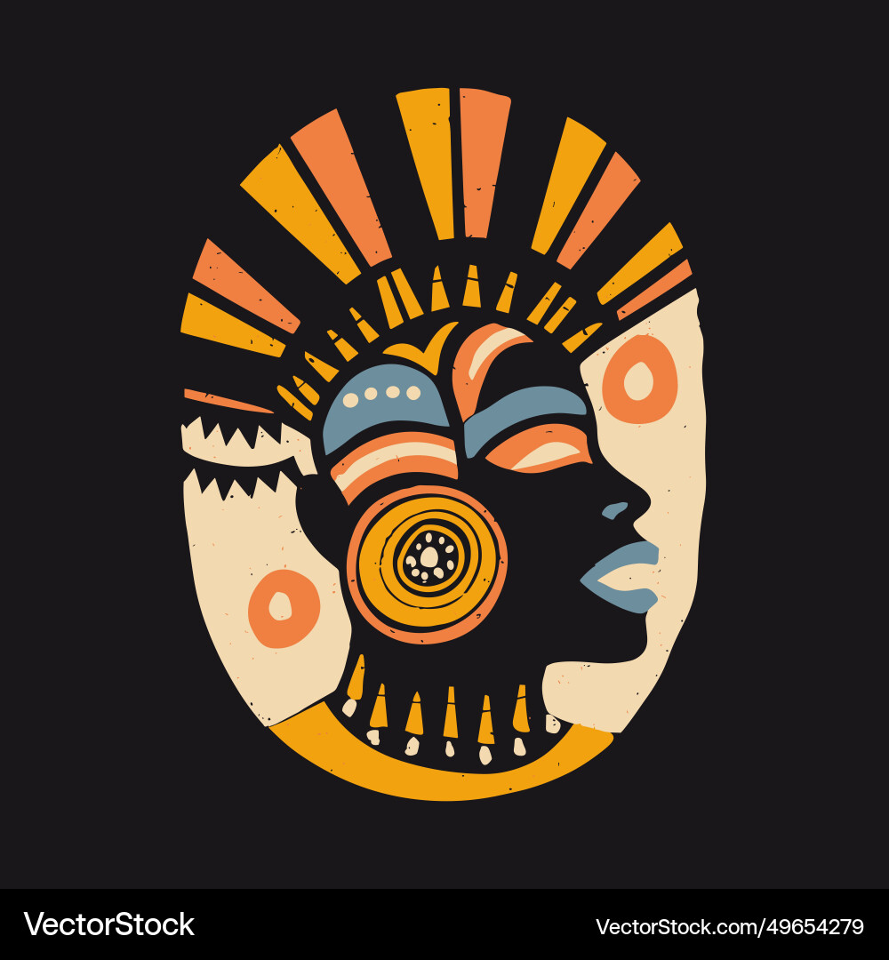 Tshirt or logo design stylized abstract head Tshirt or logo design stylized abstract head vector image