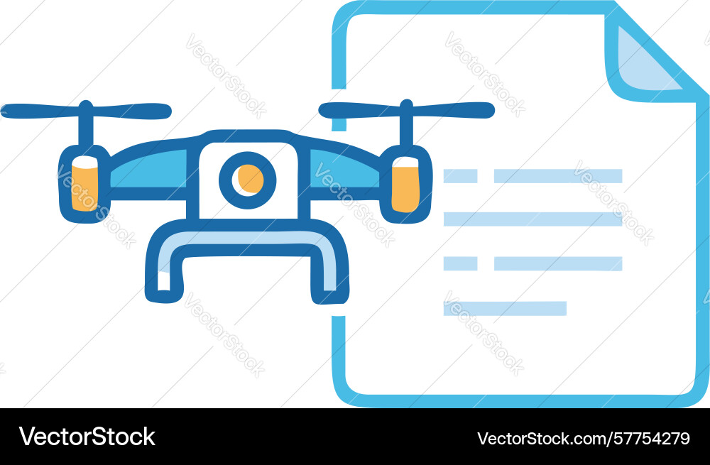 Uav operations document flight log data design vector image