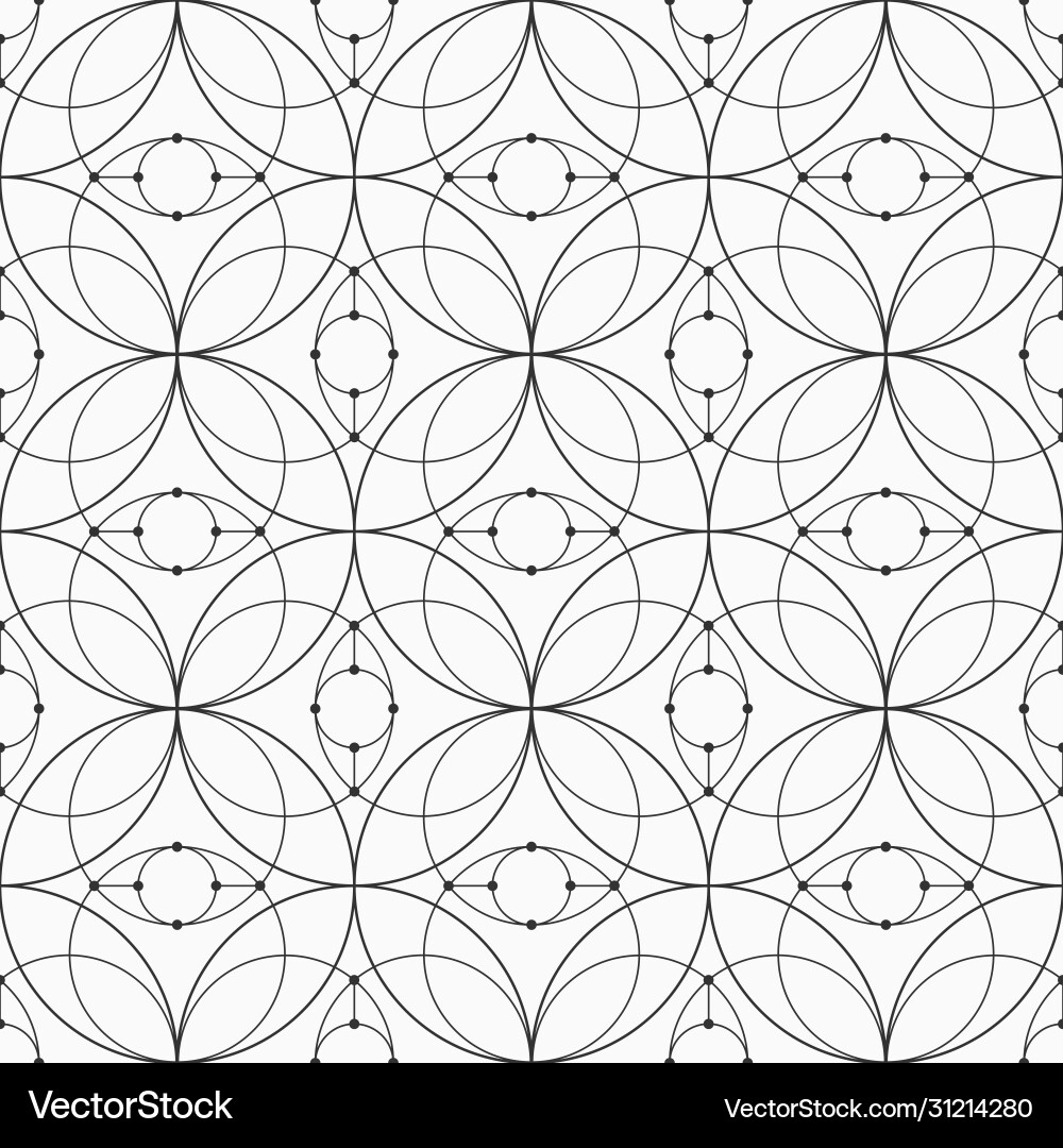 Abstract seamless pattern connecting circles Abstract seamless pattern connecting circles Vector Image