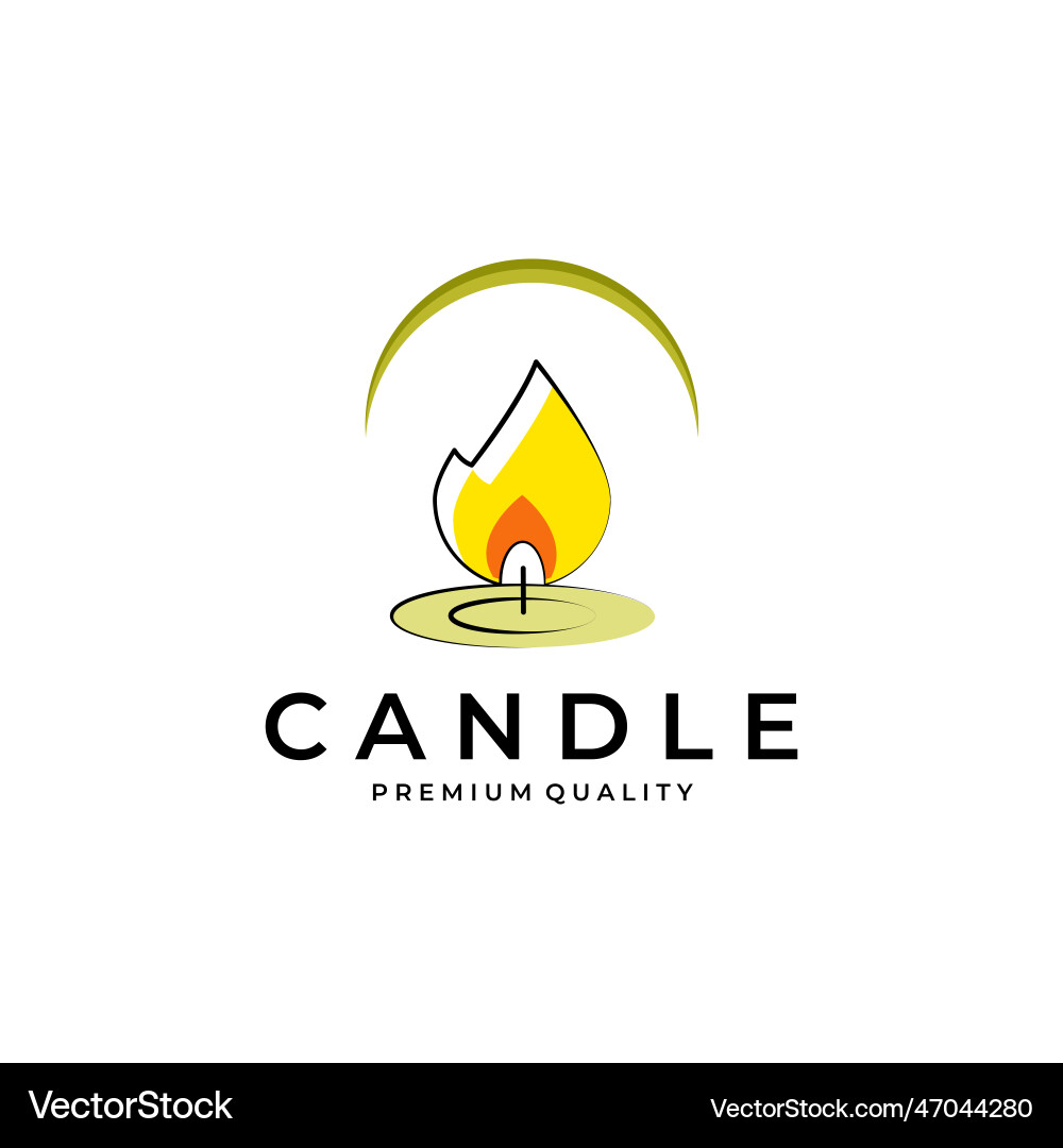 Candle logo icon template design Candle logo icon template design vector image