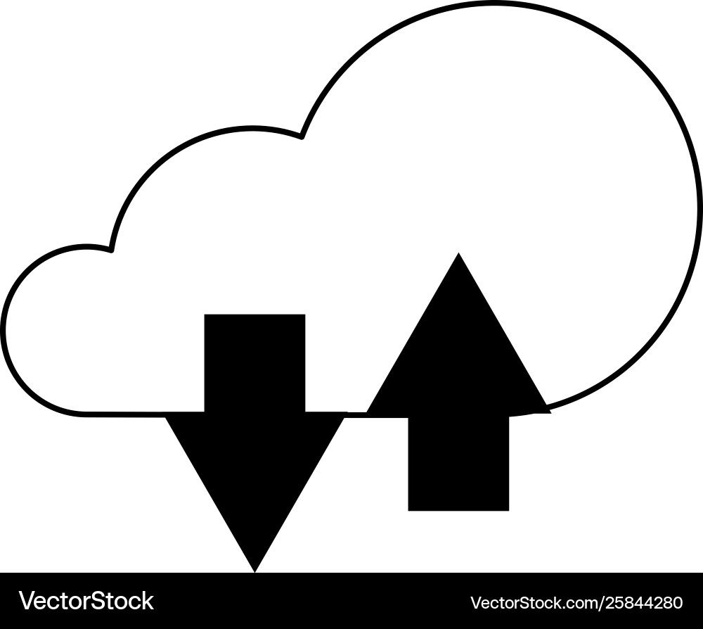 Cloud computing technology symbol isolated Cloud computing technology symbol isolated vector image