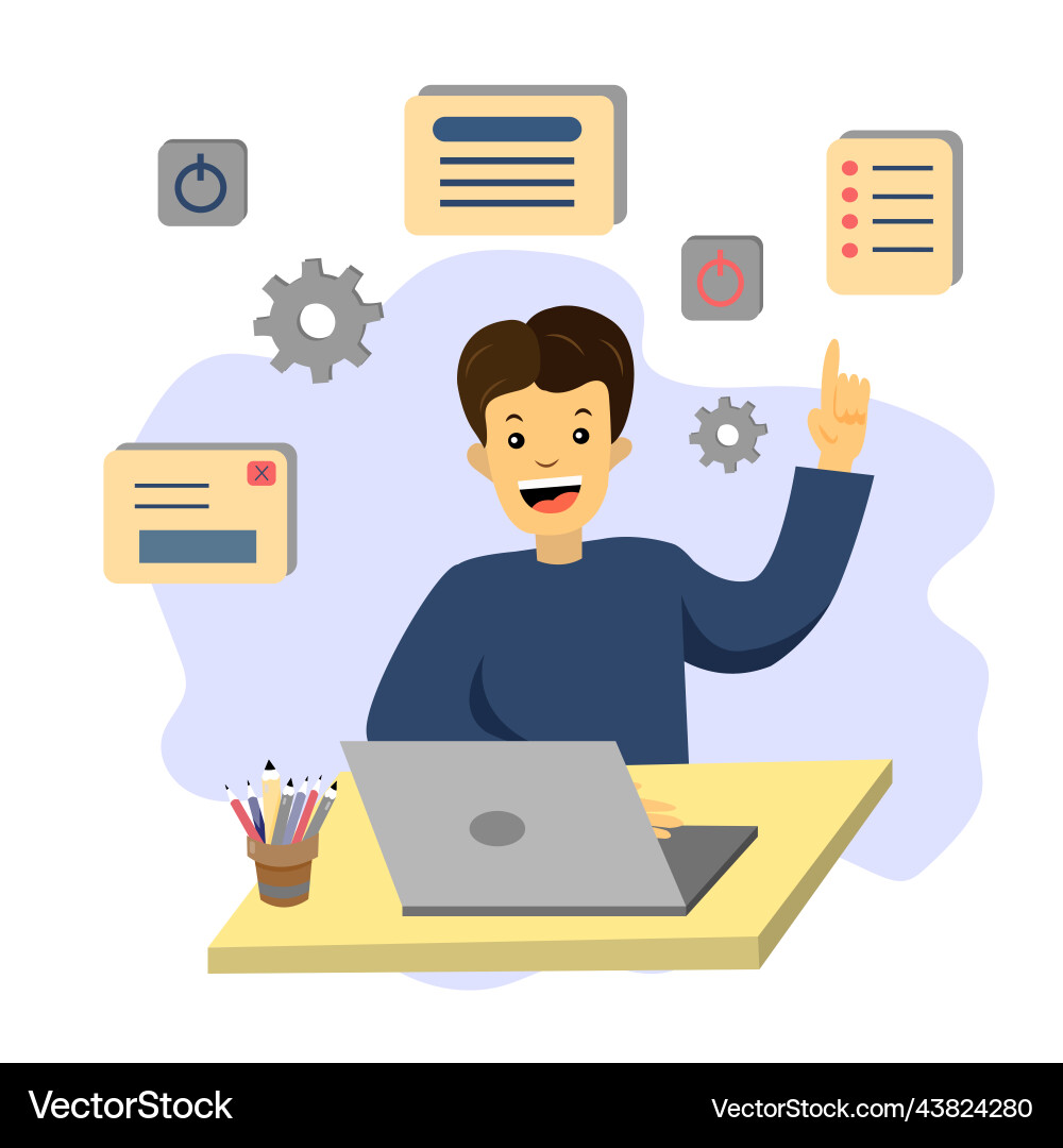 Cms coder concept vector image