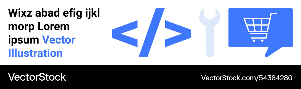 Coding development and e-commerce symbols Coding development and e-commerce symbols vector image