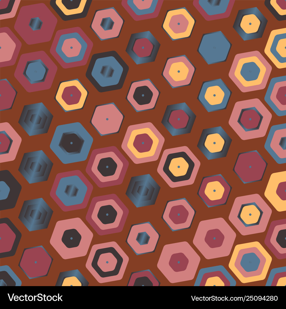 Colorful abstract random hexagons texture Vector Image