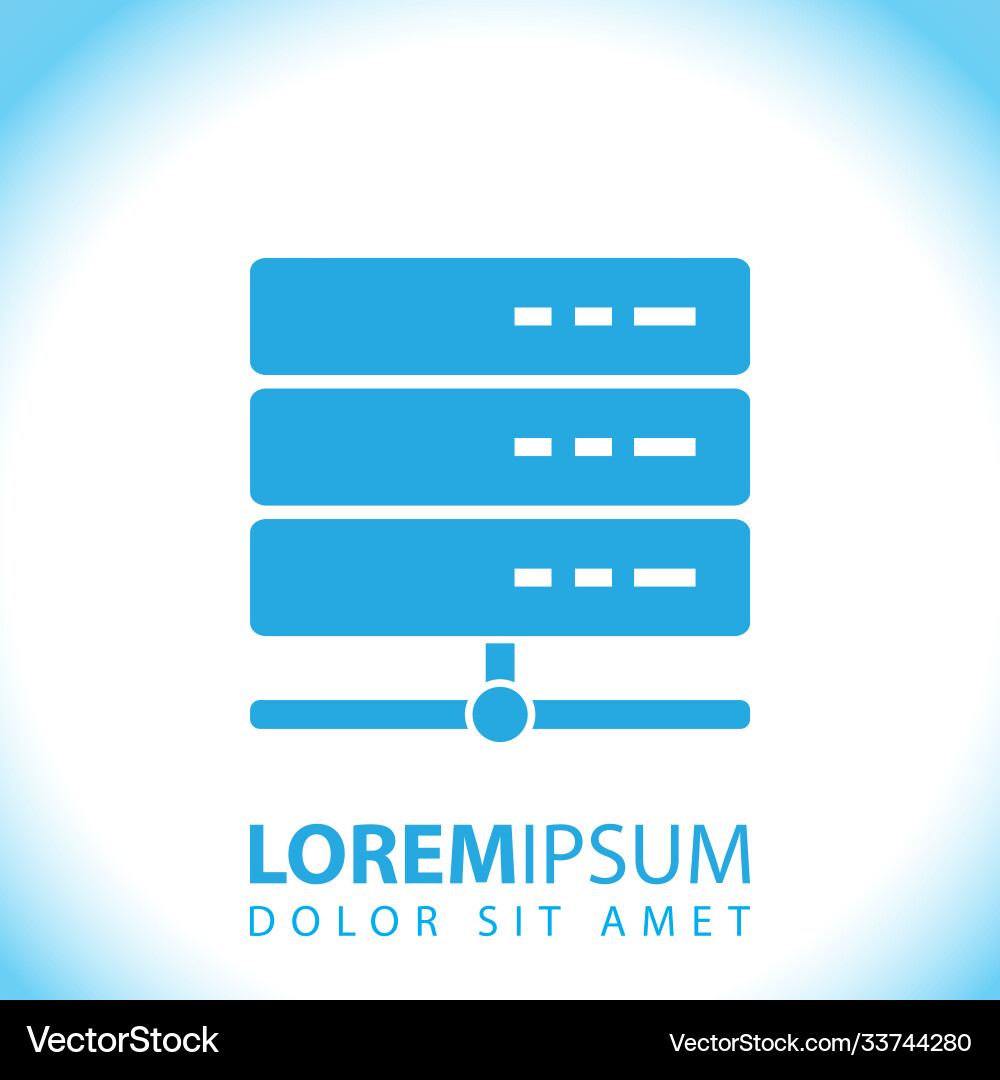 Database server icon sign storage vector image