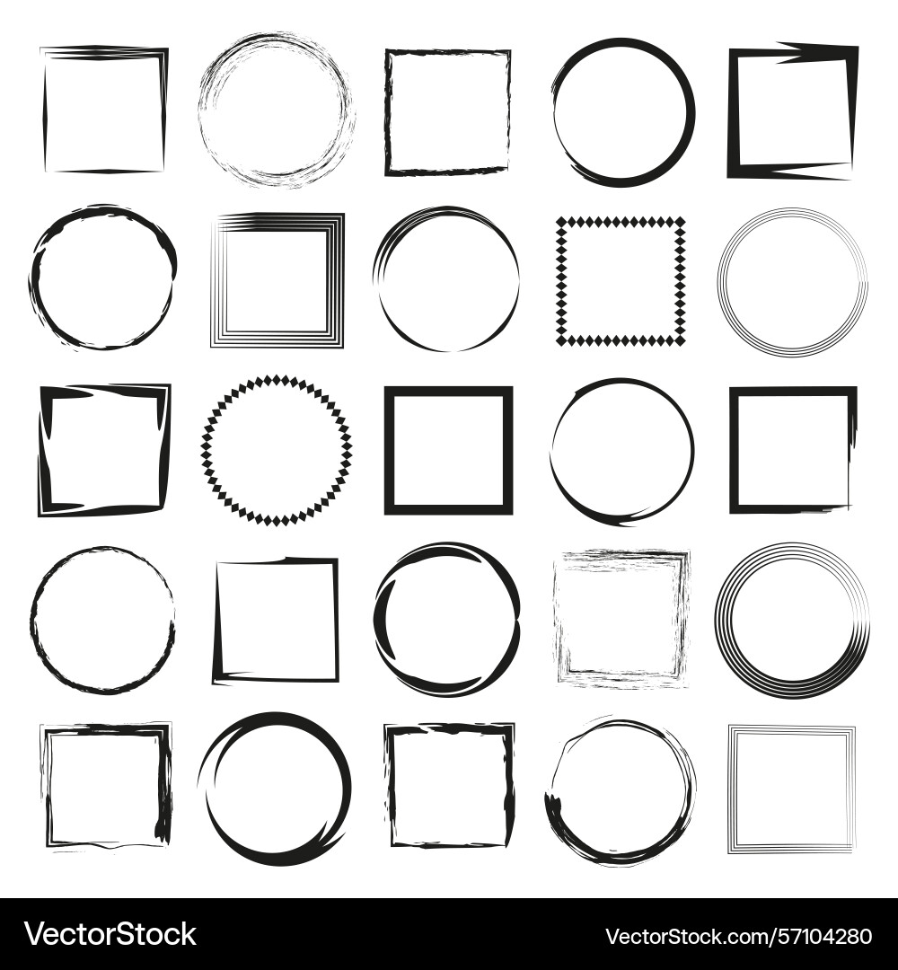 Geometry icons set shape collection mixed square Geometry icons set shape collection mixed square Vector Image