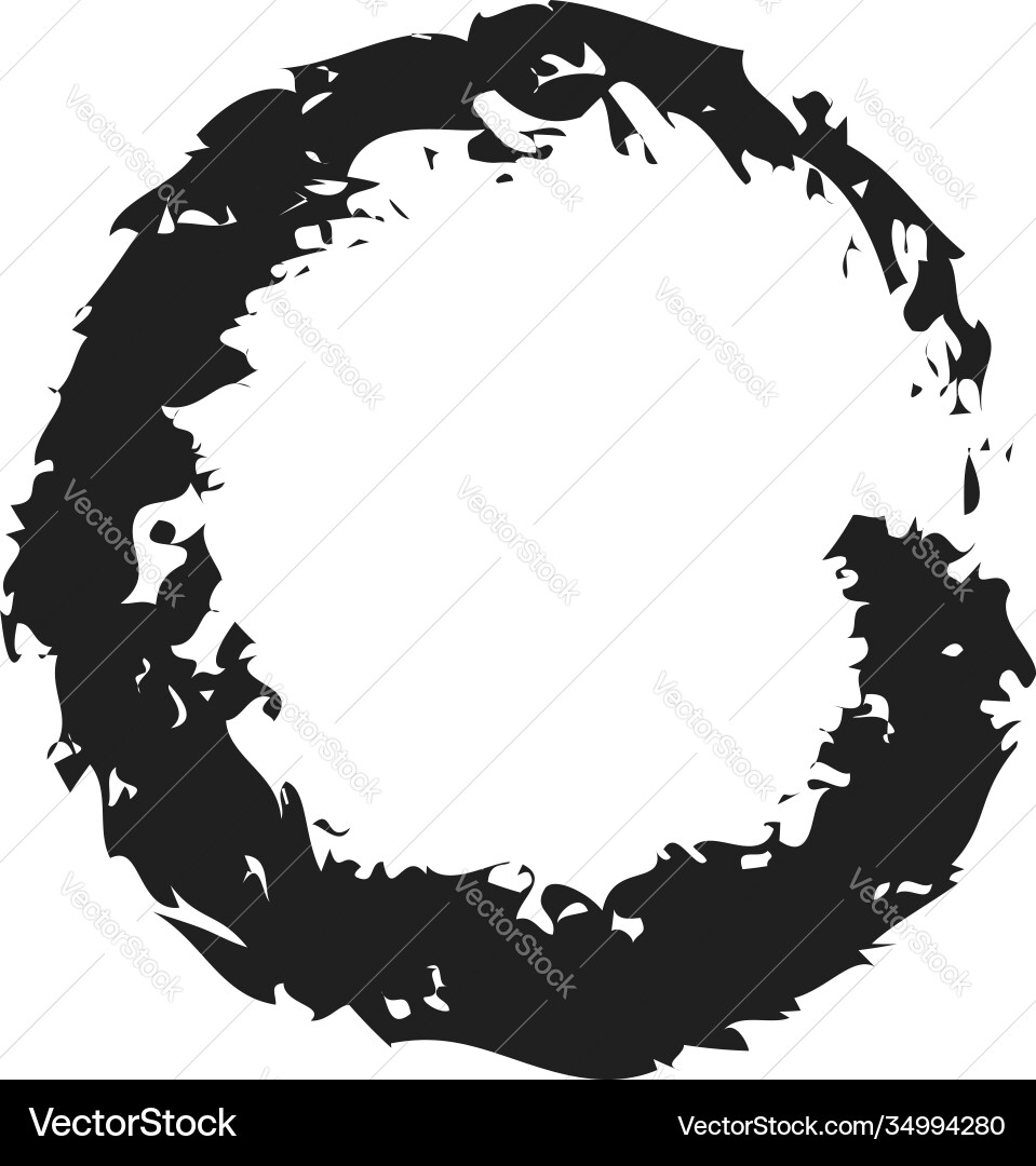 Grungy circle blob blotch Grungy circle blob blotch vector image