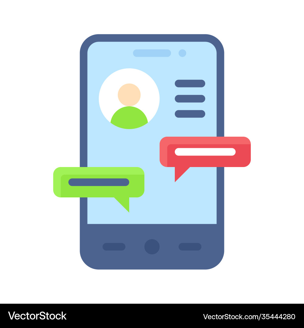Messaging app icon mobile application vector image