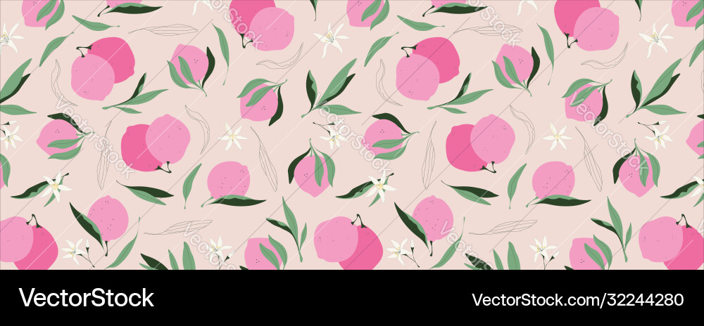 Pink lemon pattern design for web Pink lemon pattern design for web vector image