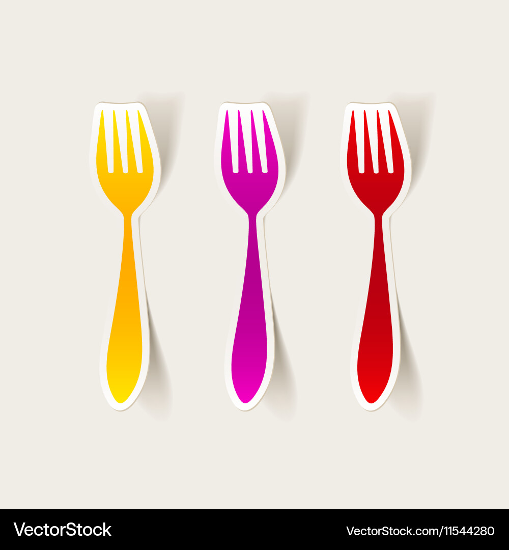 Realistic design element fork vector image