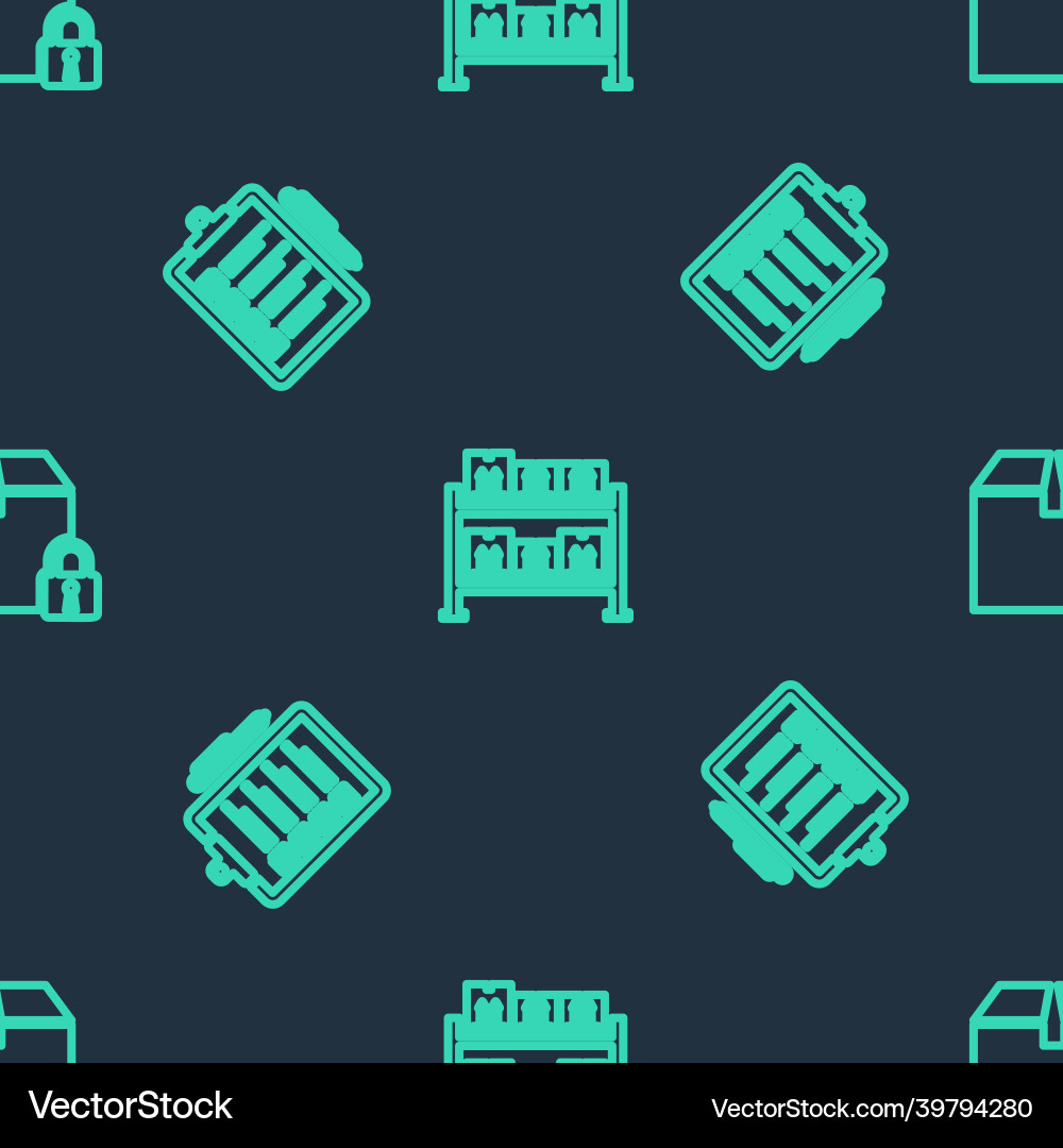 Set line warehouse verification of delivery list Vector Image