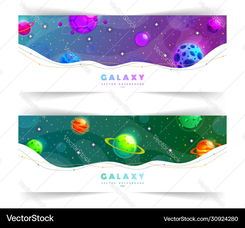 Set web banners templates with abstract shape Vector Image