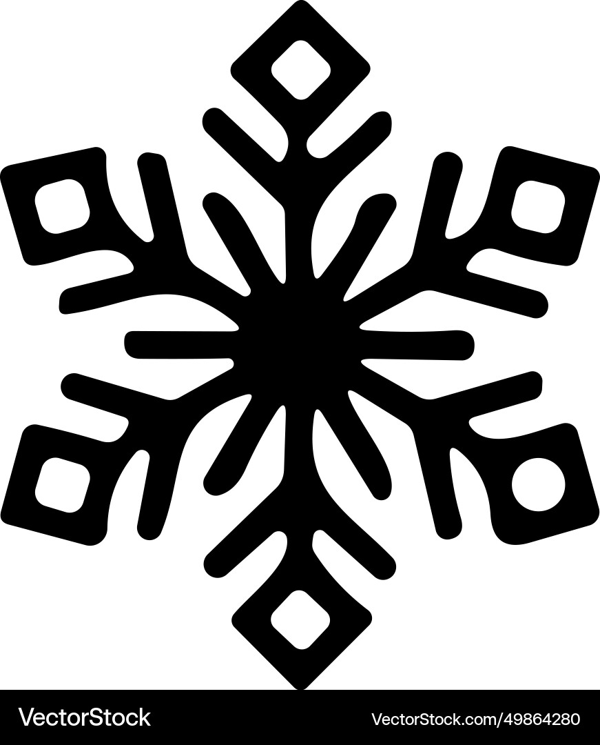 Snowflakes thin line icon simple snowflake Snowflakes thin line icon simple snowflake Vector Image
