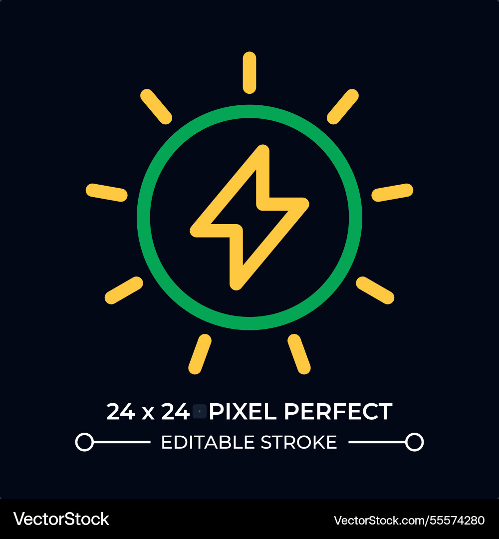 Sun power dark color line ui icon Sun power dark color line ui icon Vector Image