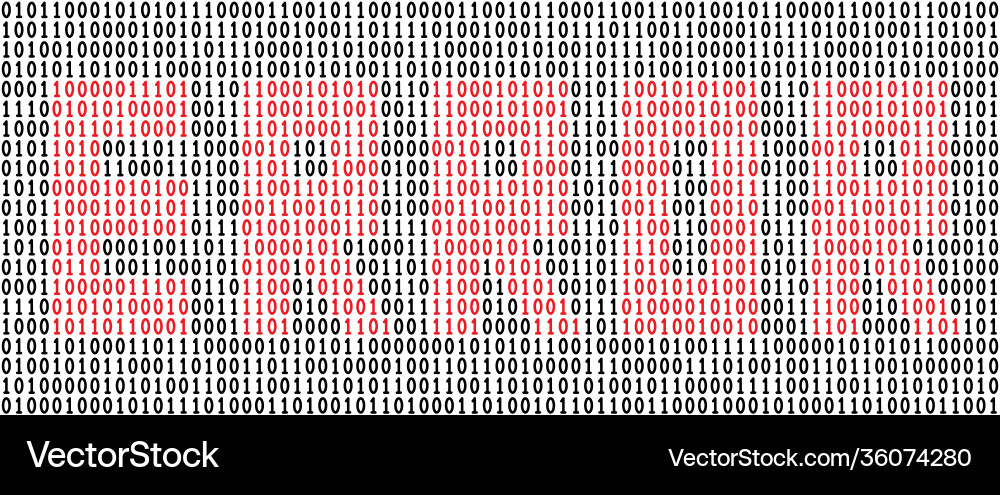 Word error written in binary code Word error written in binary code vector image