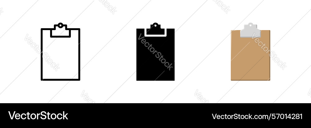 A clipboard icon ideal for representing notes Vector Image