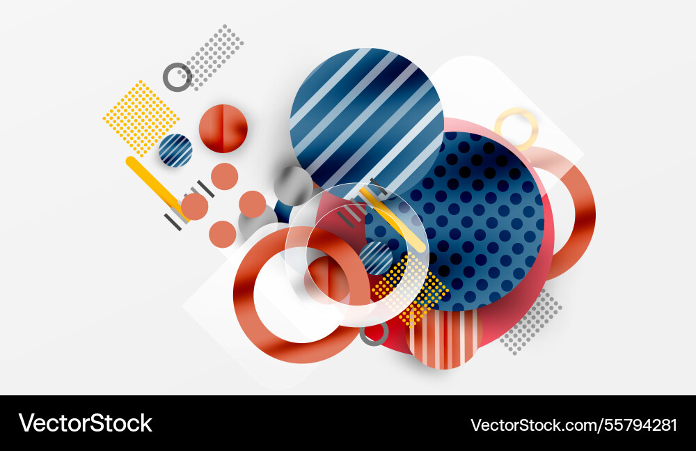 Abstract circle design with overlapping Vector Image